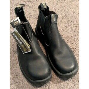 Blundstone Work Series Steel Toe Chelsea Black Boots UK 8 / US Men's 9